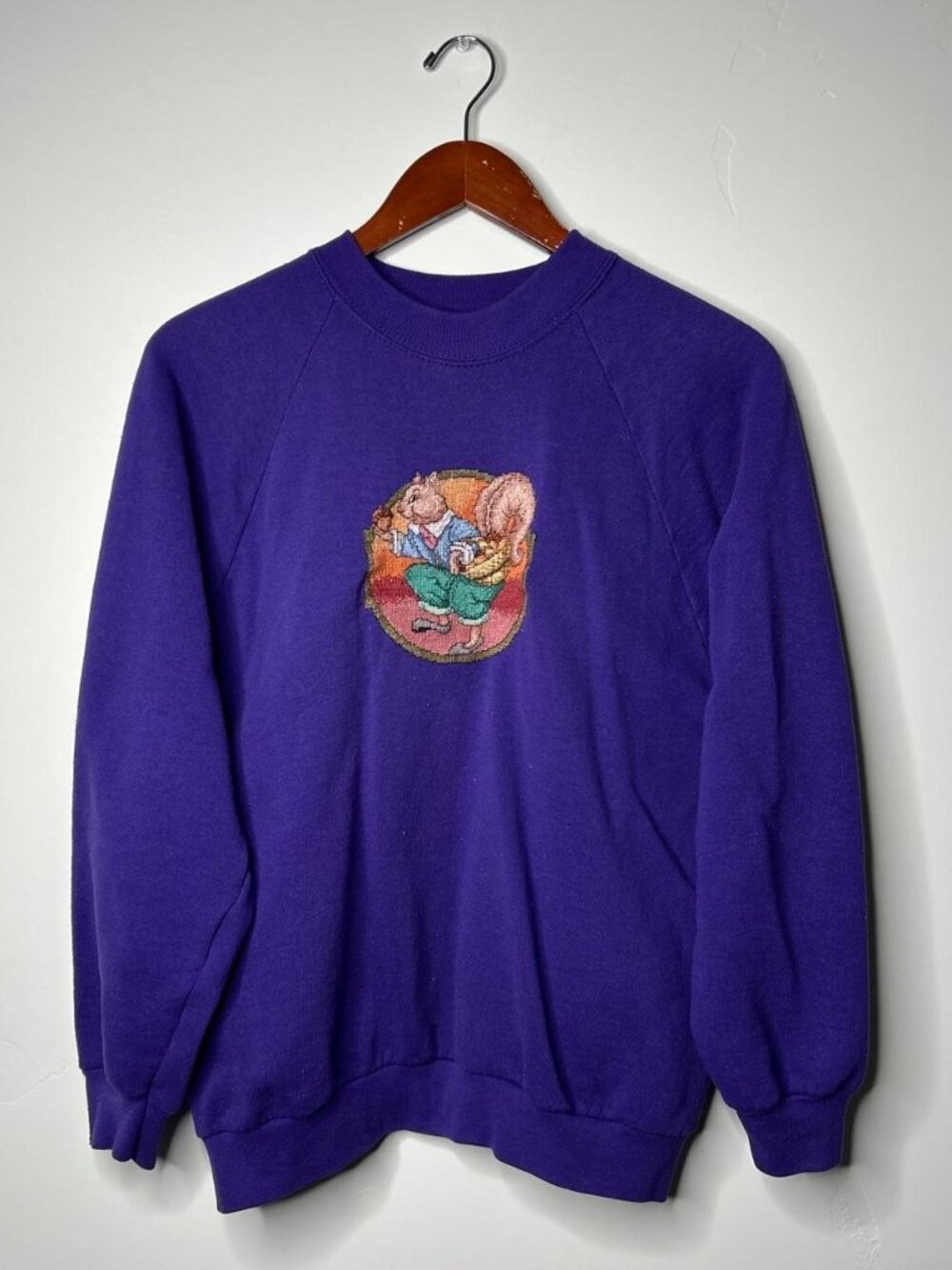 Fruit of the Loom Purple Cotton & Polyester Sweatshirt